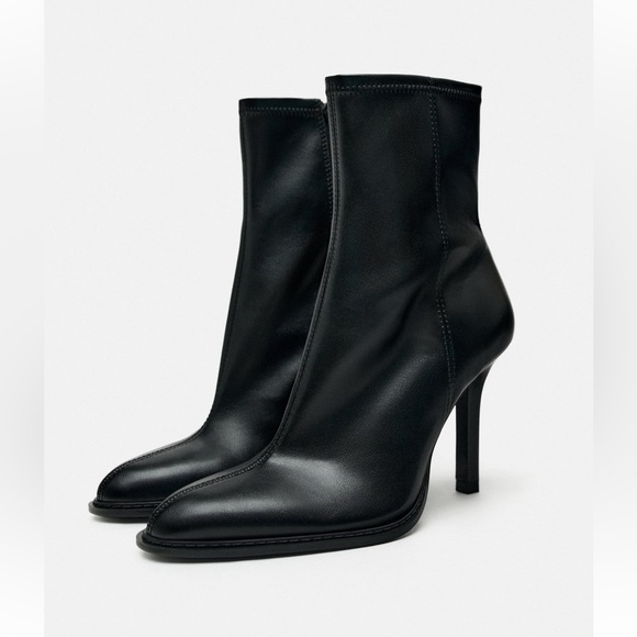 Womens Boots Stretch High Heel Ankle Boots Zara Zara Stretch High